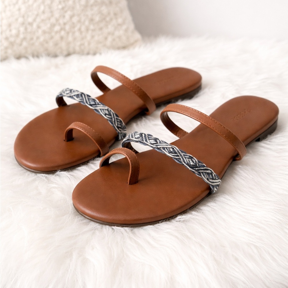 L’AGENCE Brown and Black Women's Sandals